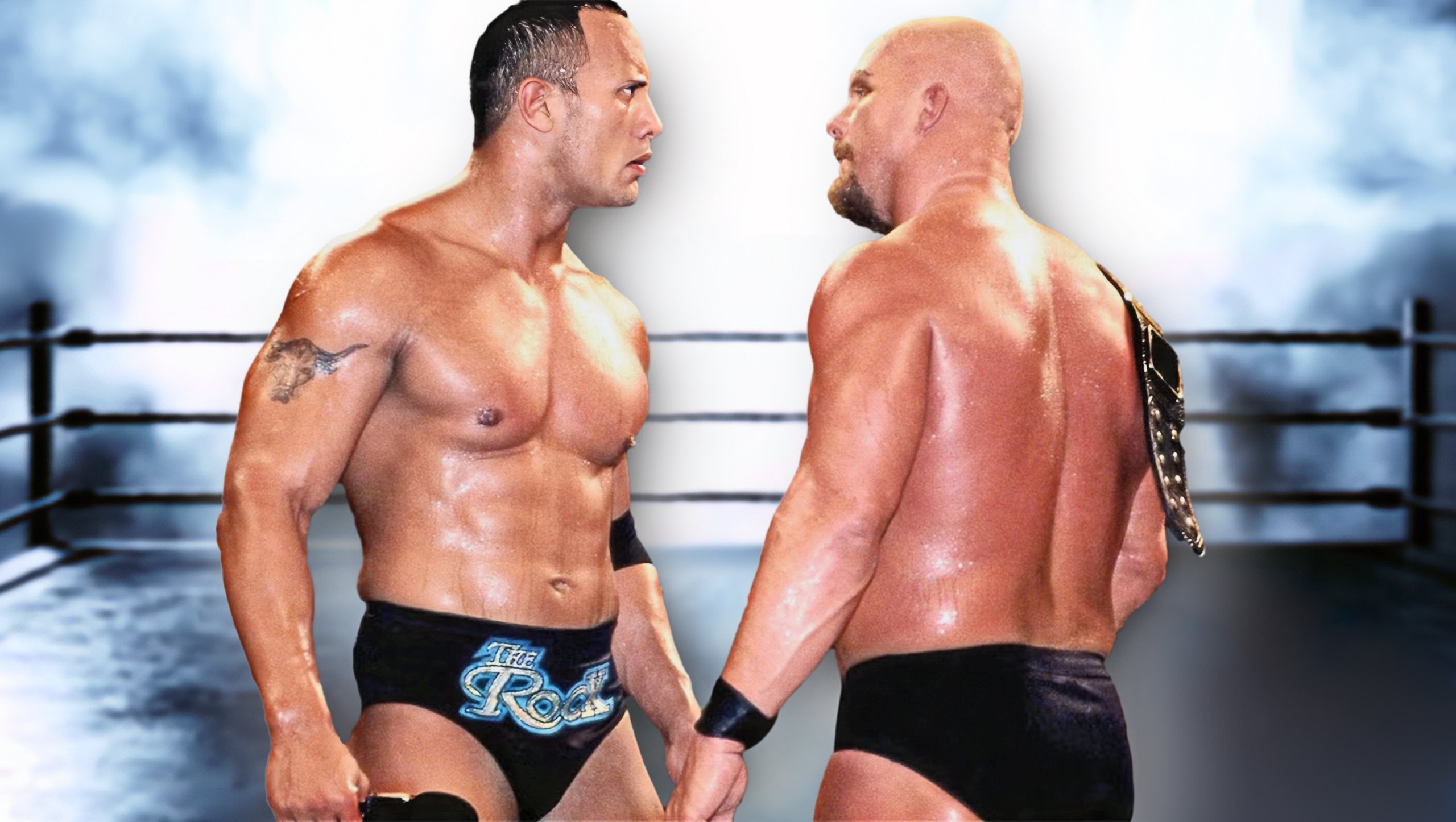 The Rock and Stone Cold Steve Austin stare each other down at the height of the Attitude Era, in a rivalry that fueled record ratings, sold out arenas, and produced three WrestleMania main events between 1999 and 2003. Discover the 13 pivotal moments that took them from their first collision to their final shared ring. 
