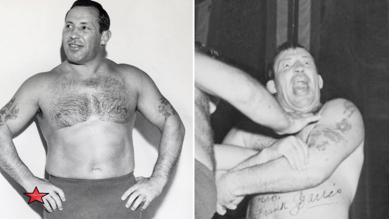 Frank Jares shifted from 1932 Olympic weightlifting and Pacific Coast amateur wrestling titles to pro villain 'Brother Frank, the Mormon Mauler from Provo,' later amplifying heat as flamboyant 'The Thing' with orange hair and beard in 1950s arenas.