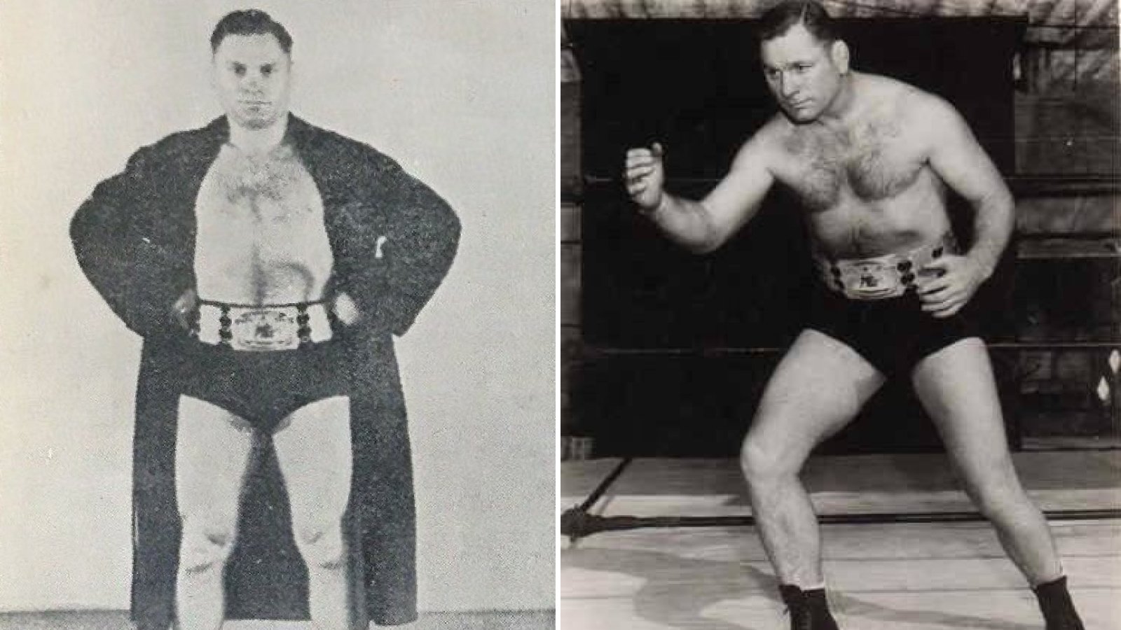 Ralph L. Berry, known as Wild Red Berry, transitioned from Kansas State Middleweight boxing champ to pro wrestling villain in the 1930s, using rule-breaking antics like eye-powder gouges to win nine NWA World Light Heavyweight titles against foes like Danny McShain. The 5'8" heel incited riots with his wildman persona and derby-clad promos before later managing The Fabulous Kangaroos and Gorilla Monsoon in the WWWF as the loudmouth "I Am Right" mouthpiece.