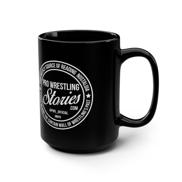 Pro Wrestling Stories 15oz Black Mug — Retro Wrestling Fan Coffee Cup - Image 2