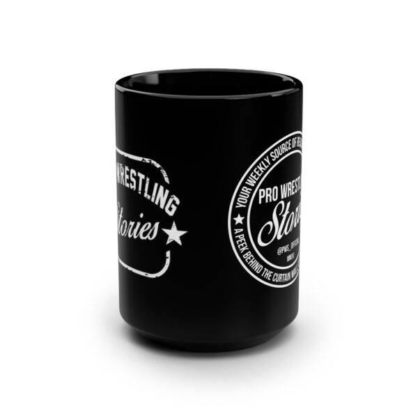 Pro Wrestling Stories 15oz Black Mug — Retro Wrestling Fan Coffee Cup
