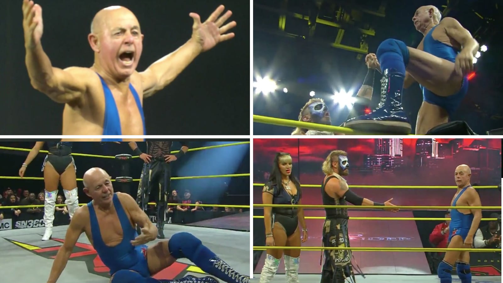 In February 2026 at TNA No Surrender in Nashville, 76‑year‑old Action Mike Jackson returned to face Mance Warner in a featured singles match. 