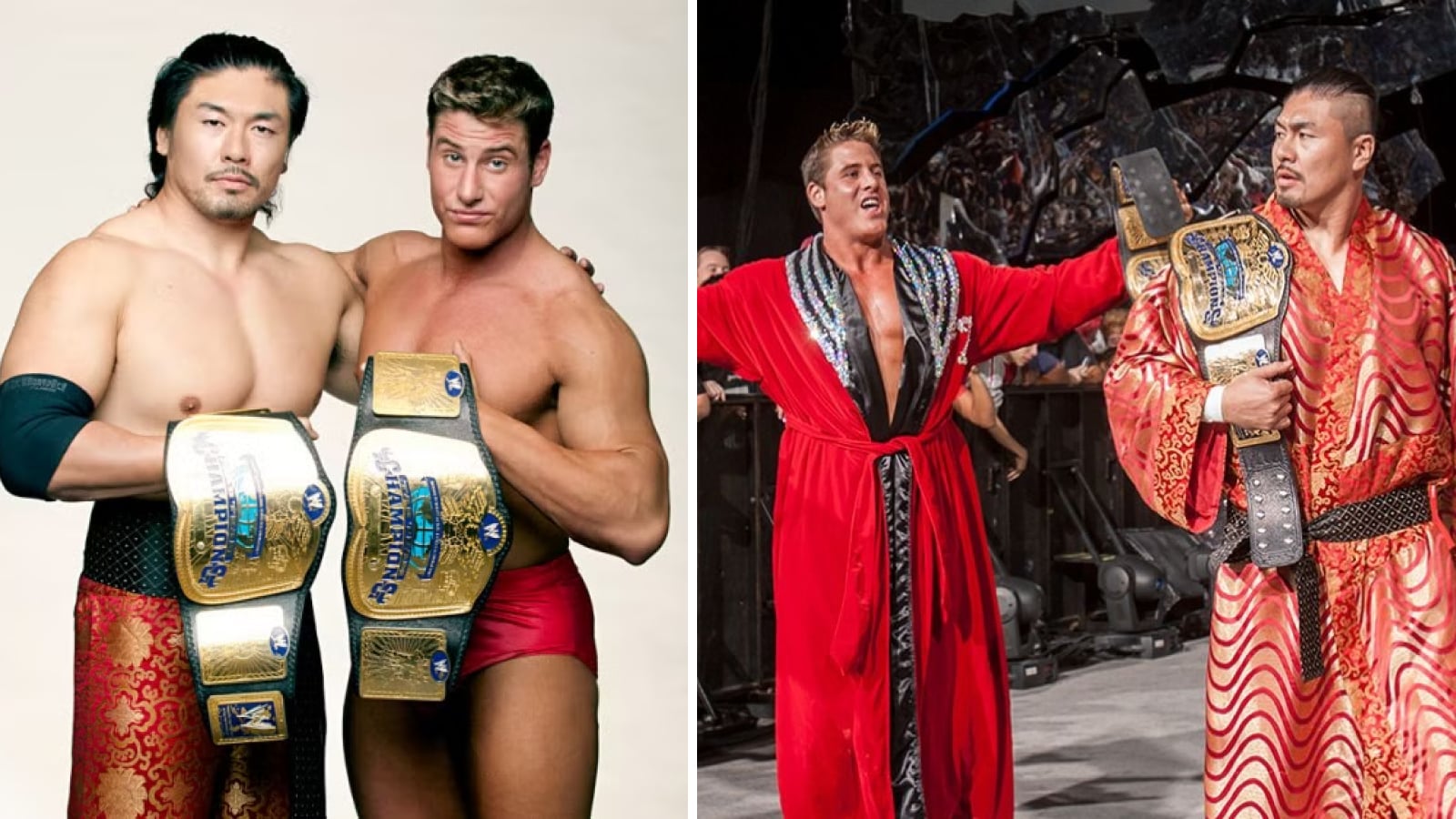 In late 2004, René Duprée formed a team with Kenzo Suzuki on WWE SmackDown!, and on September 9, 2004 they captured the WWE Tag Team Championship by defeating Billy Kidman and Paul London, holding the titles for four months.