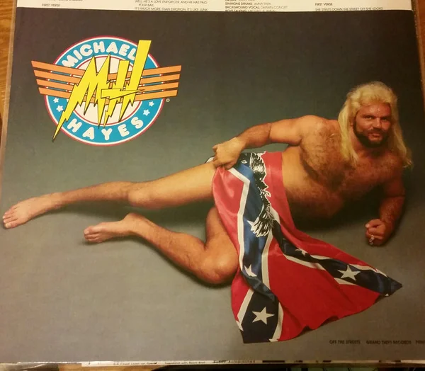 The controversial inner sleeve of Michael PS Hayes Off The Streets album