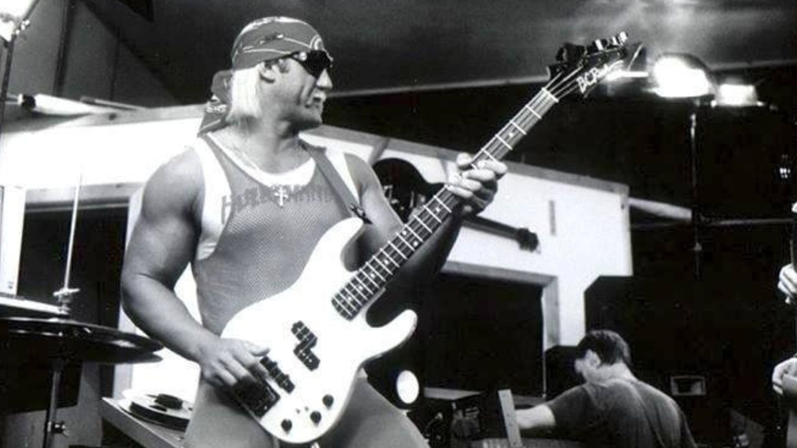 Hulk Hogan during the era of his album Hulk Rules which peaked at number 12 on the Billboard Childrens Charts