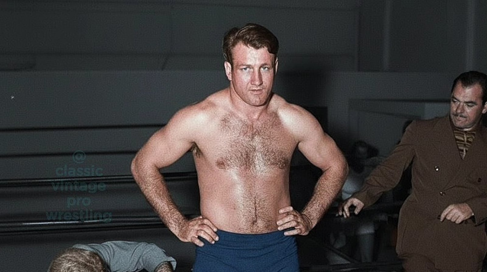 Bronko Nagurski in 1937: the NFL great who dominated pro wrestling, winning the Los Angeles World Heavyweight Championship and later the NWA Pacific Coast title twice.