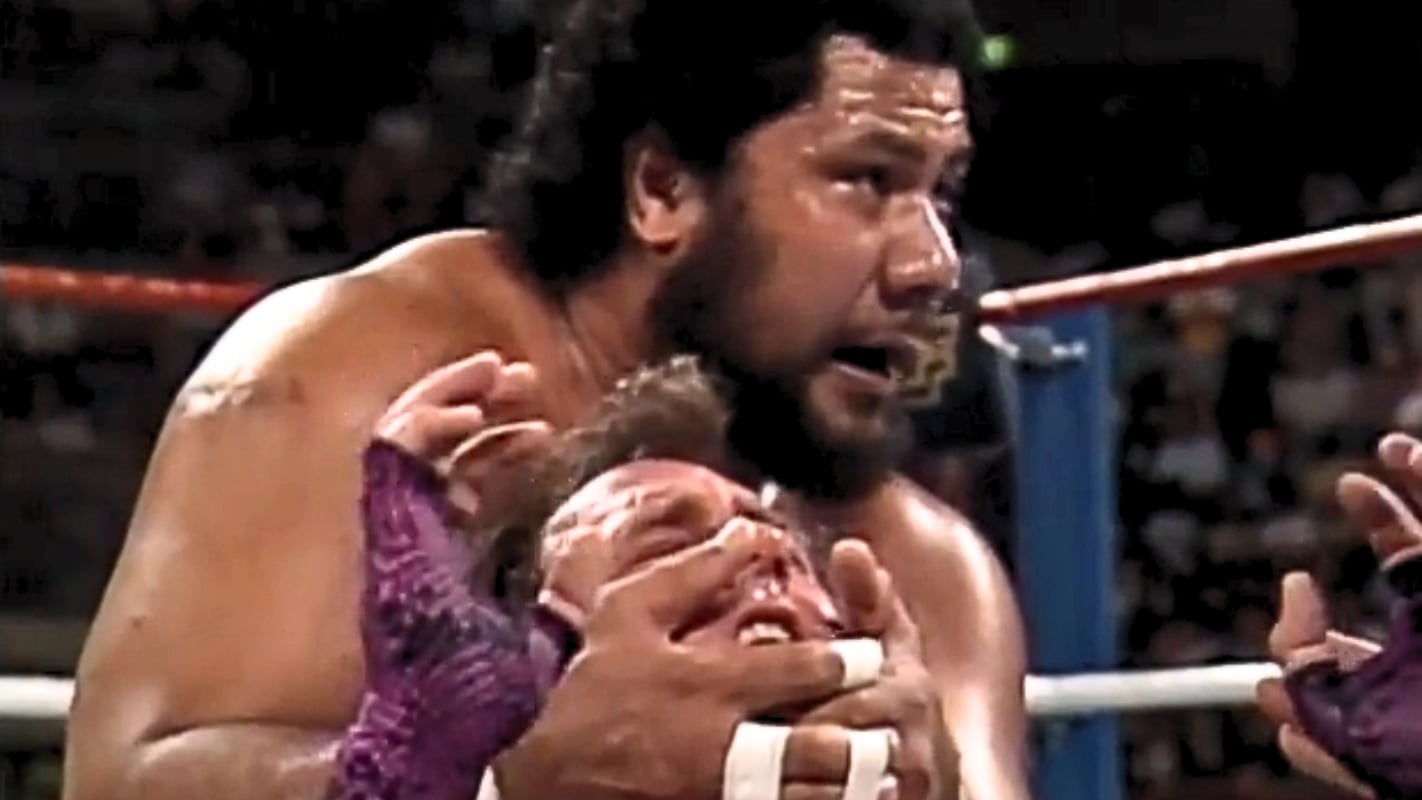 Multiple accounts describe Haku storming into the locker room showers after learning of Brutus "The Barber" Beefcake's complaint, grabbing Beefcake by the throat and lifting him off the floor while other wrestlers looked on. 