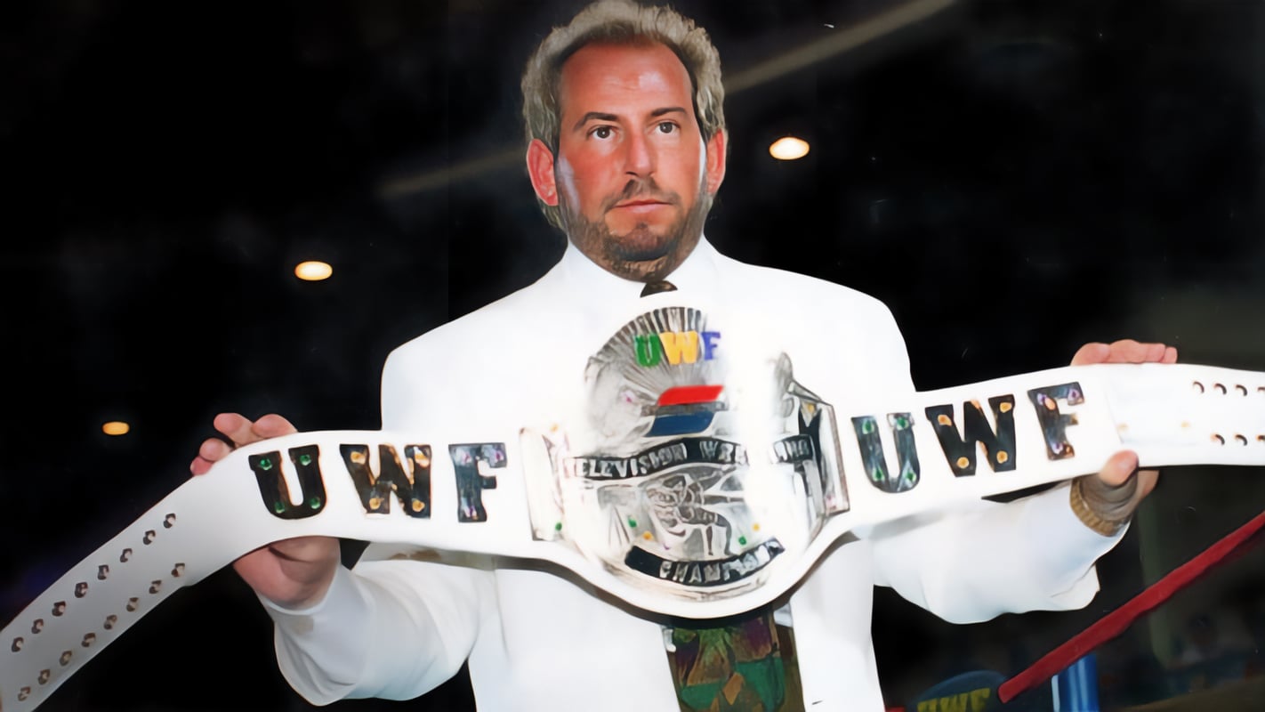 Herb Abrams with the UWF Television Championship, one of the titles that gave his promotion a sense of legitimacy in its early years. Those who knew him best said the same energy that launched the Universal Wrestling Federation was ultimately the thing that consumed it.