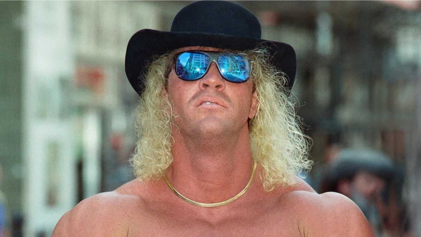 Van Hammer (Mark Hildreth) during his WCW prime - a career that began with considerable fanfare but never reached the heights his early push suggested. He passed away in April 2026 at the age of 66.