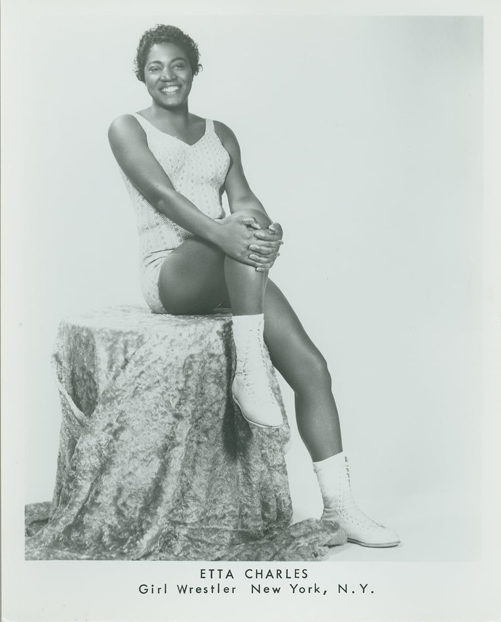 Etta Charles competed on Capitol Wrestling cards in the 1960s, with at least one documented bout in which she teamed with Sweet Georgia Brown against Dinah Beamon and Kathleen Wimbley. 