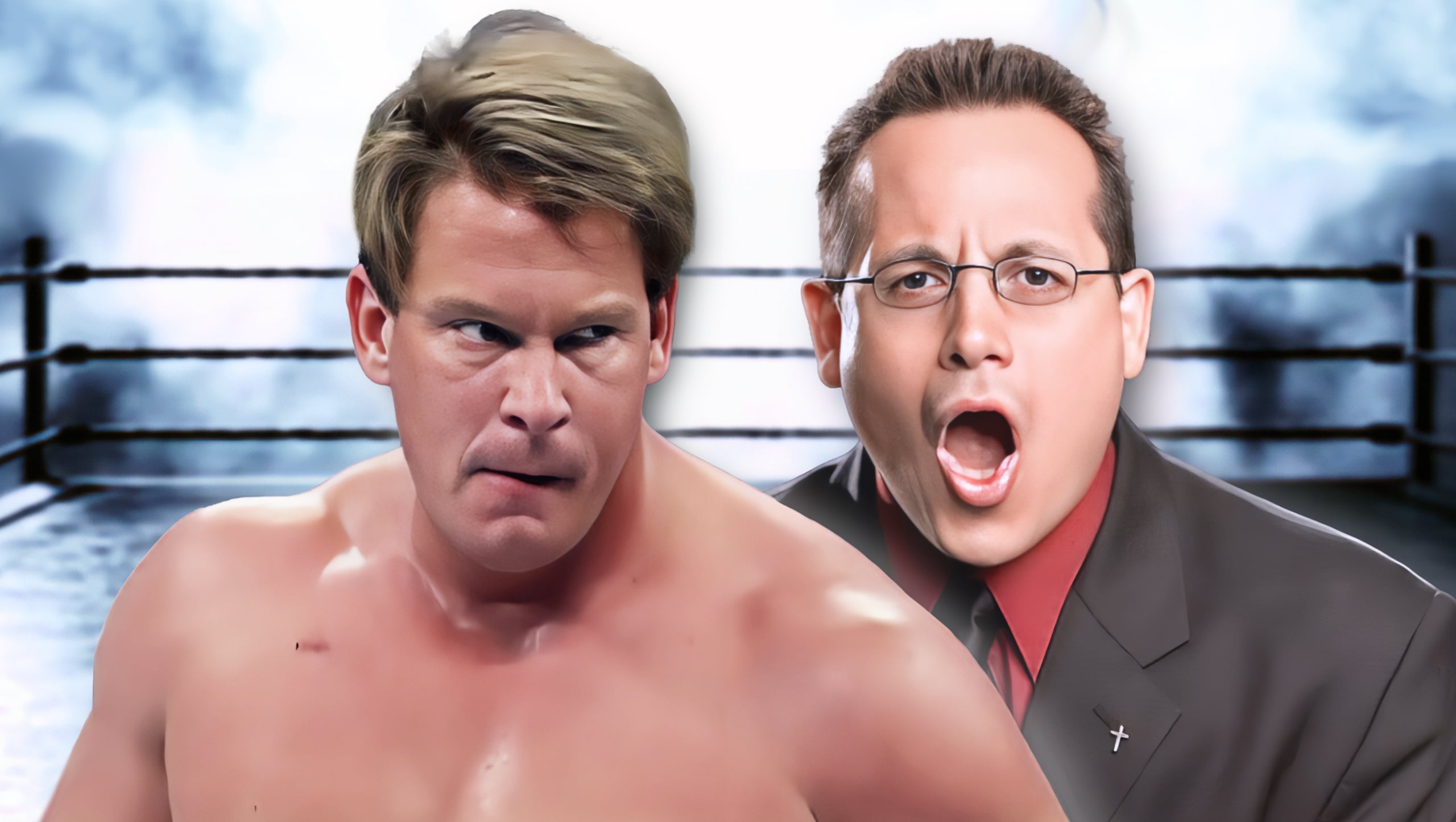 ECW announcer Joey Styles built his career calling other people's fights. On a 2008 WWE flight home from an overseas troops tour, he gave JBL (John Bradshaw Layfield) one of his own. 