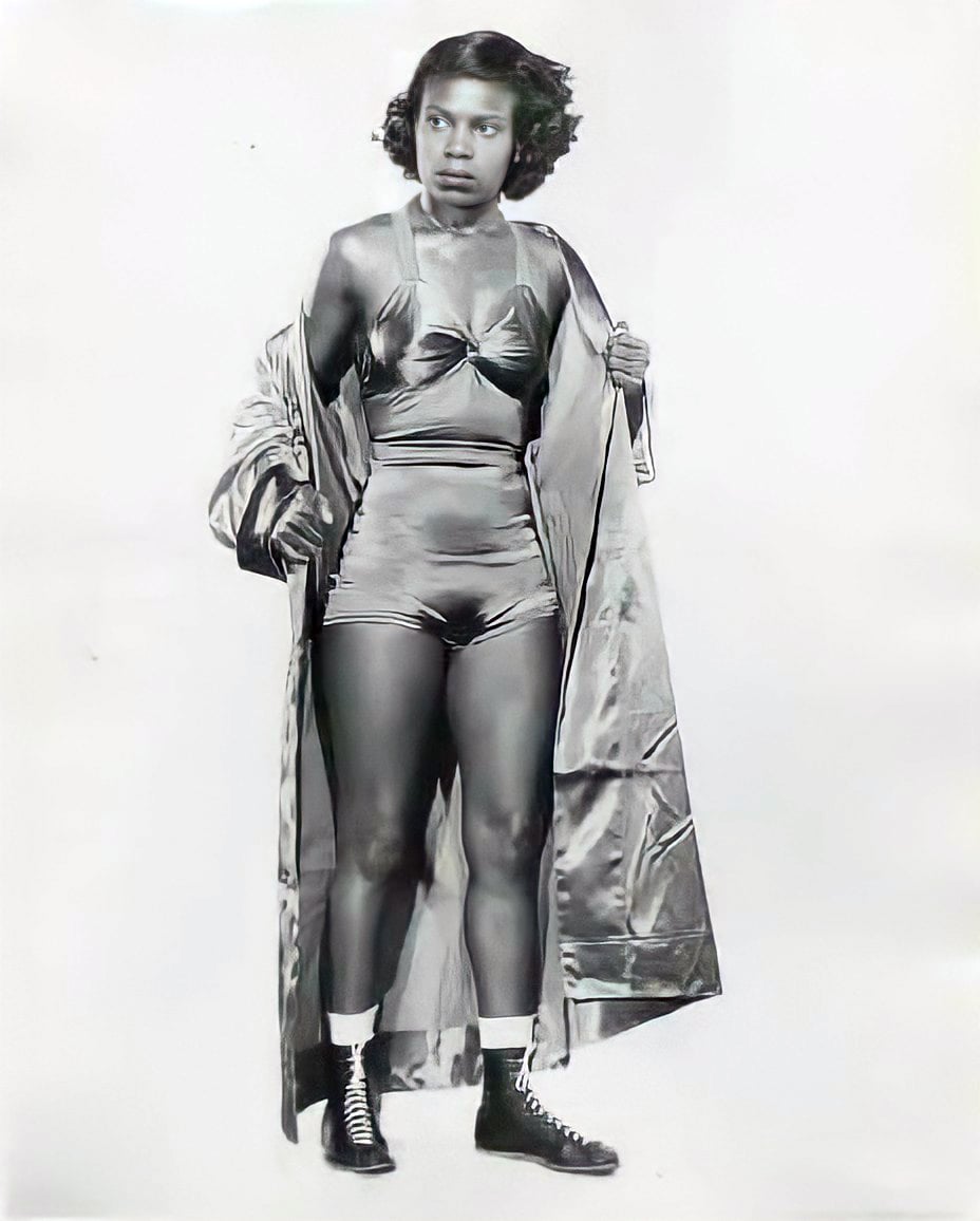 Jean LaPrea was among the first Black women to challenge racial and gender stereotypes in professional wrestling in the 1950s. She is honored in the Lady Wrestler documentary movement as a trailblazer of that era. 