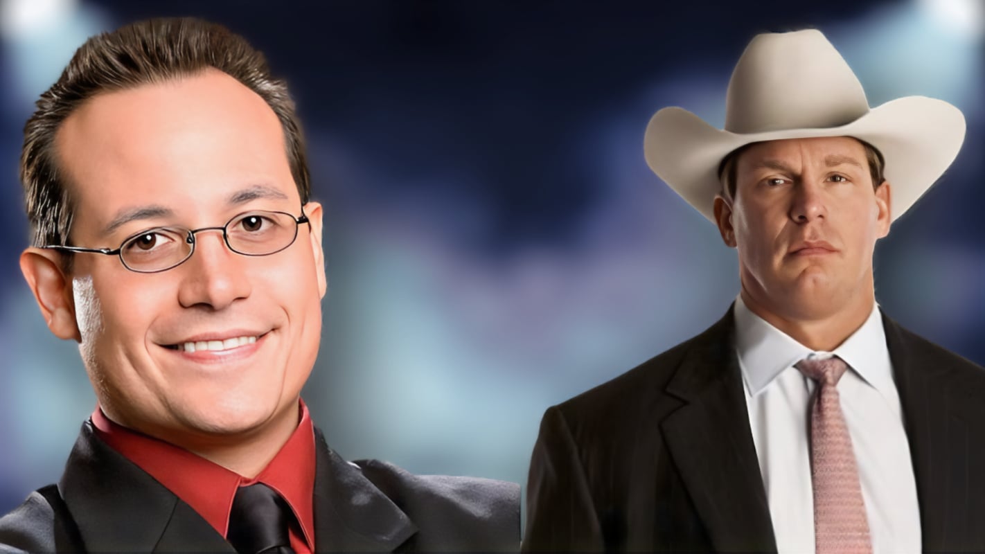 ECW announcer Joey Styles and JBL (John Bradshaw Layfield), two men whose real-life confrontation on a 2008 Tribute to the Troops return flight became one of wrestling's most retold backstage stories, and who, according to those who were there, ended up as friends on the other side of it.