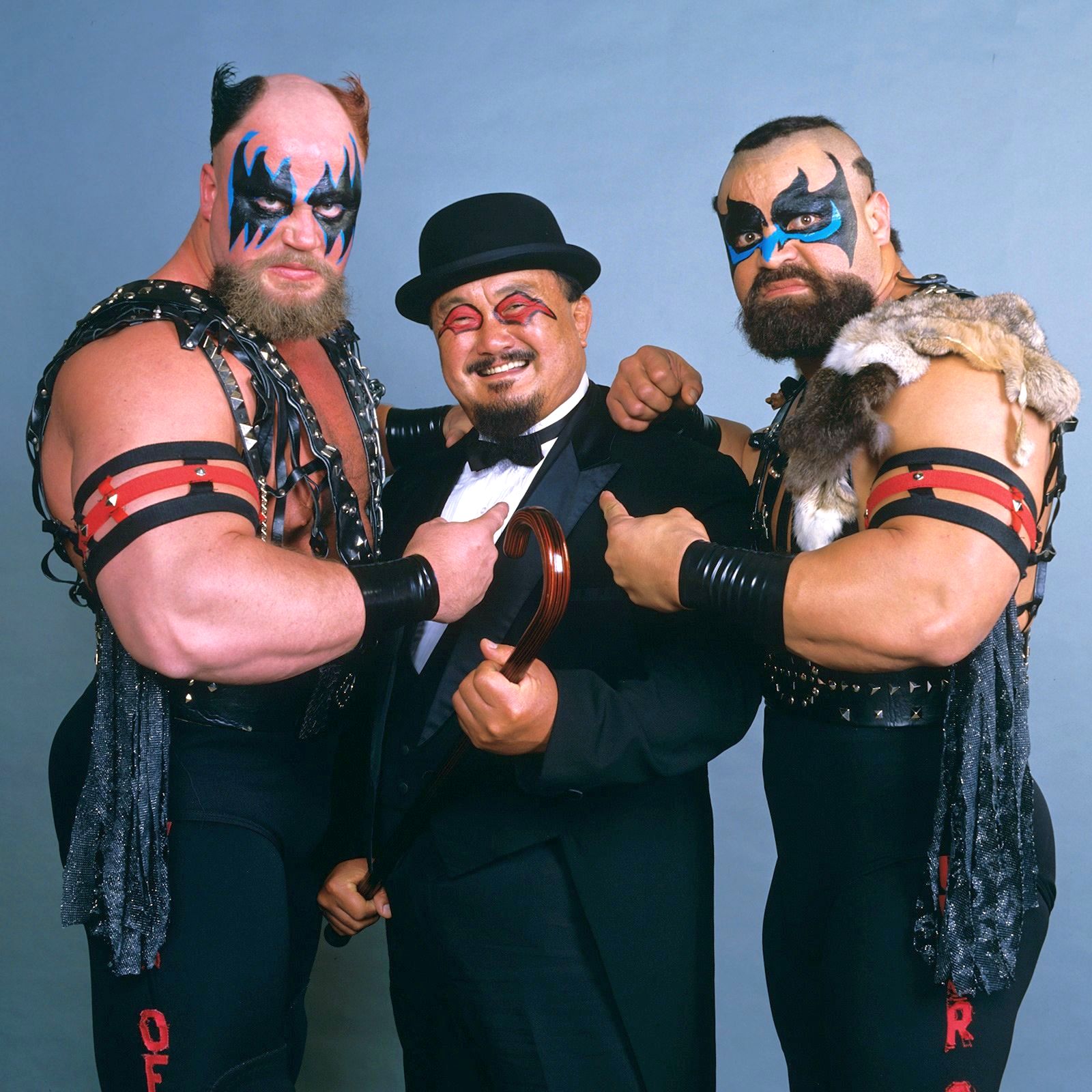 The Powers of Pain, The Warlord and The Barbarian, managed by Mr. Fuji during their WWF run in the late 1980s. 