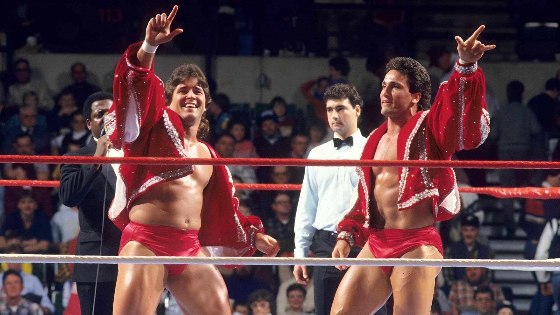 Jim Powers and Paul Roma, The Young Stallions, were resilient young contenders in WWF’s stacked tag team division from 1987 to 1989, earning a key role at the inaugural Survivor Series. 