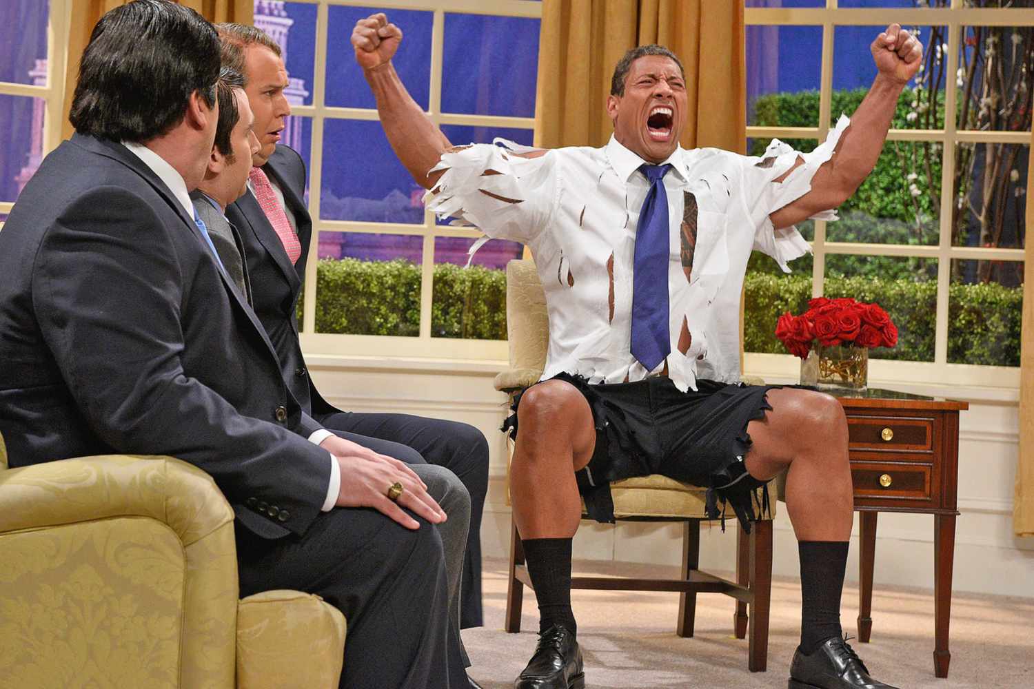 10 Times WWE Stars Took Over Saturday Night Live Dwayne Johnson reprises The Rock Obama character during Saturday Night Live Season 35 Episode 4 on October 17 2009 hosted by Gerard Butler