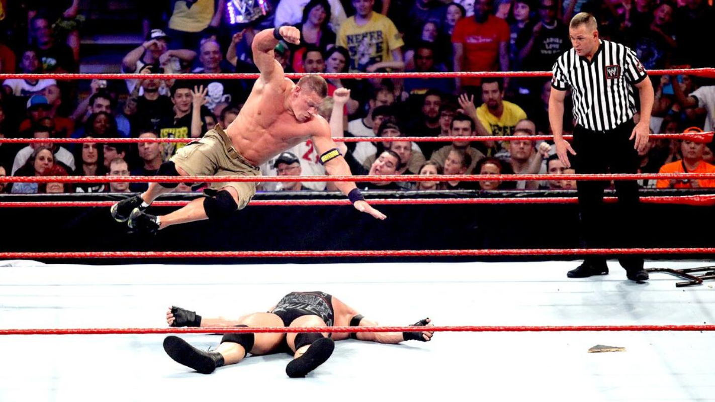 John Cena's Real Fight: 8 Injuries That Almost Ended Him John Cena and Ryback battling in a Last Man Standing Match at Extreme Rules 2013
