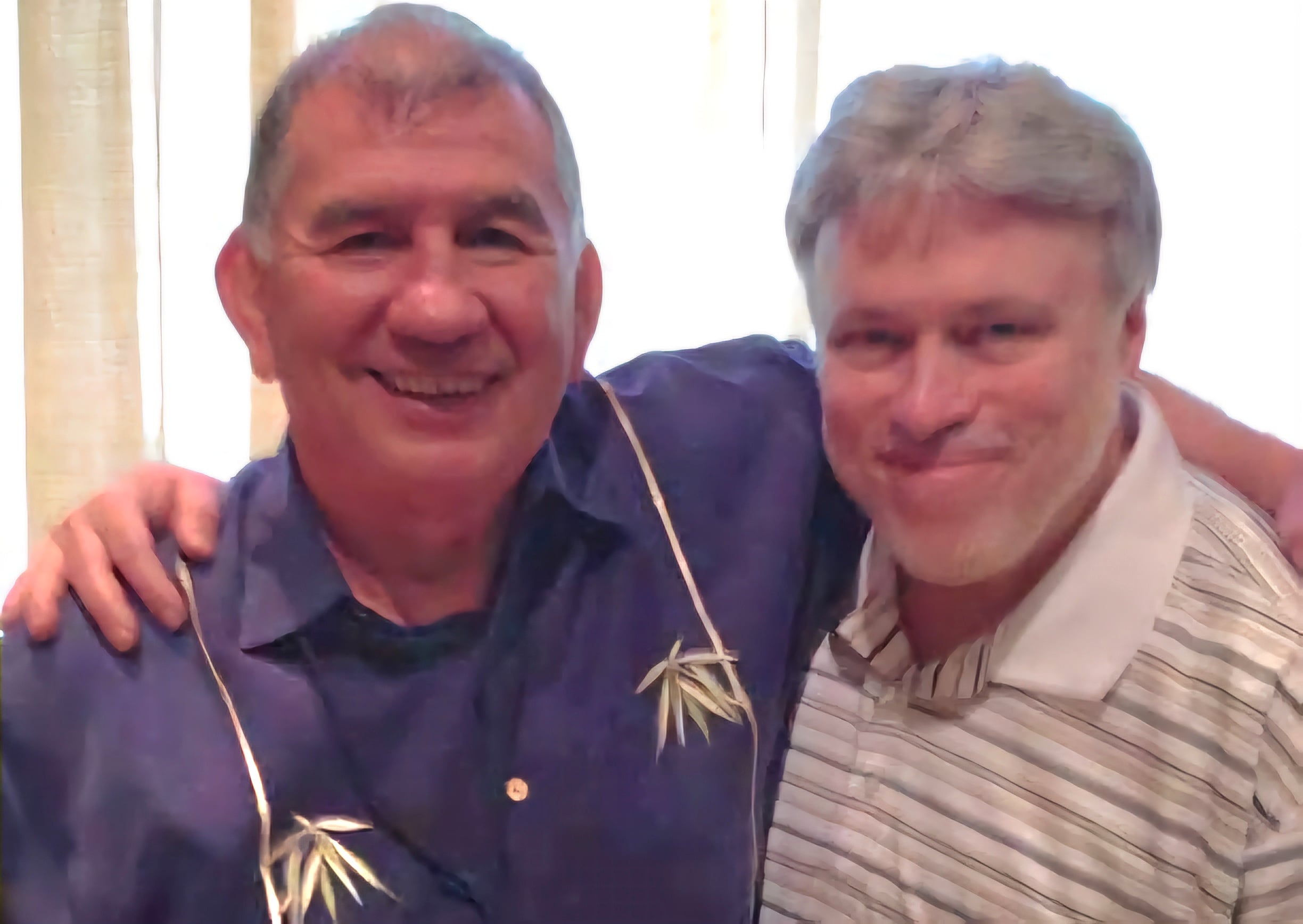 Mike Mooneyham with Gerald Brisco, one of the many wrestling figures whose friendship Mooneyham built over decades of coverage and mutual trust.