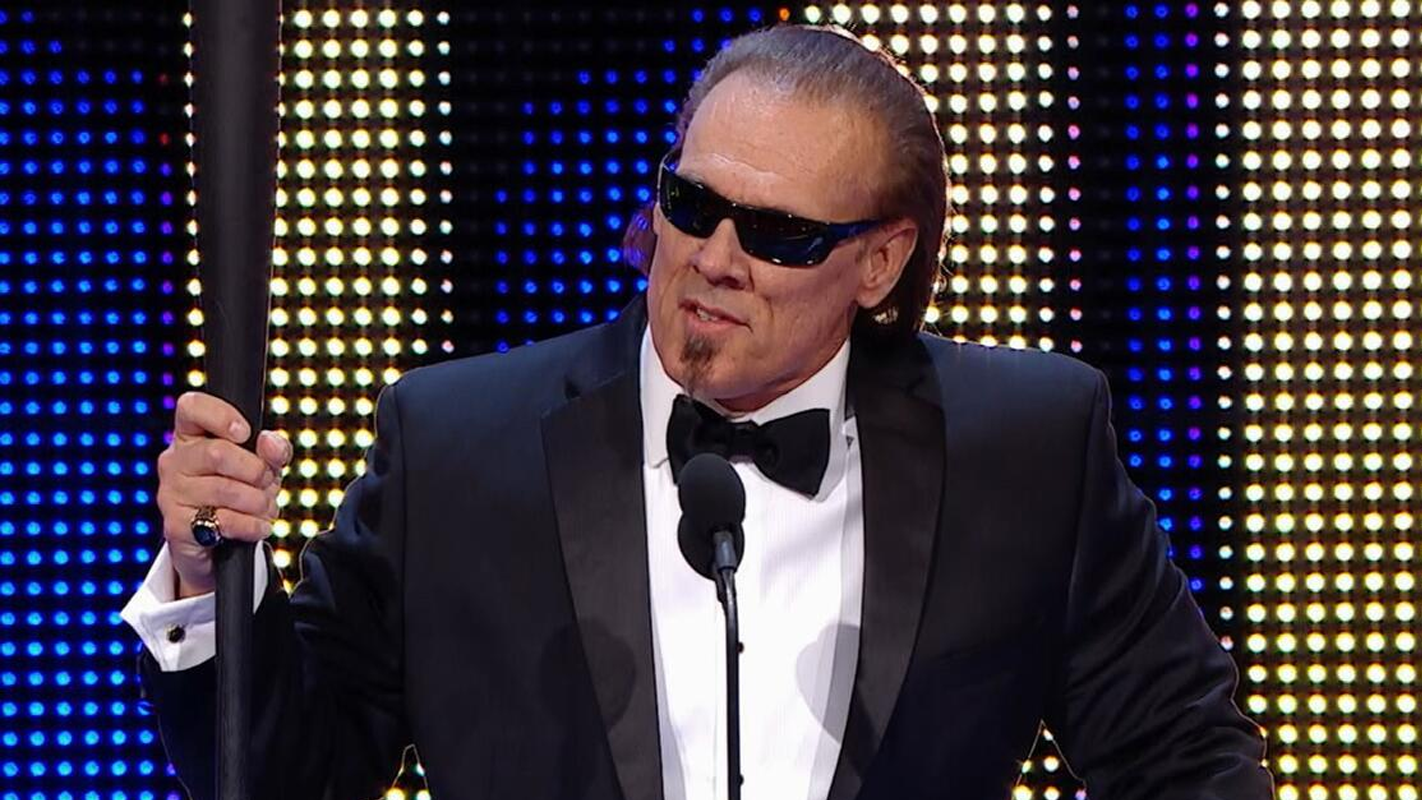Sting, seen here after his WWE Hall of Fame induction in 2016, was initially reluctant to accept the honor.