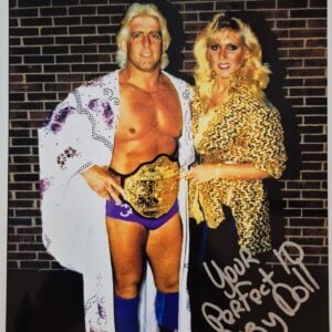 Baby Doll (Nickla Roberts) Signed 8x10 Photo Autograph (pictured with Ric Flair)
