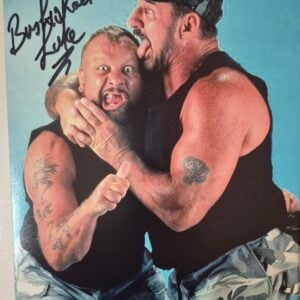 Bushwhacker Luke Signed WWF 8x10 Photo Autograph (with Bushwhackers Butch)