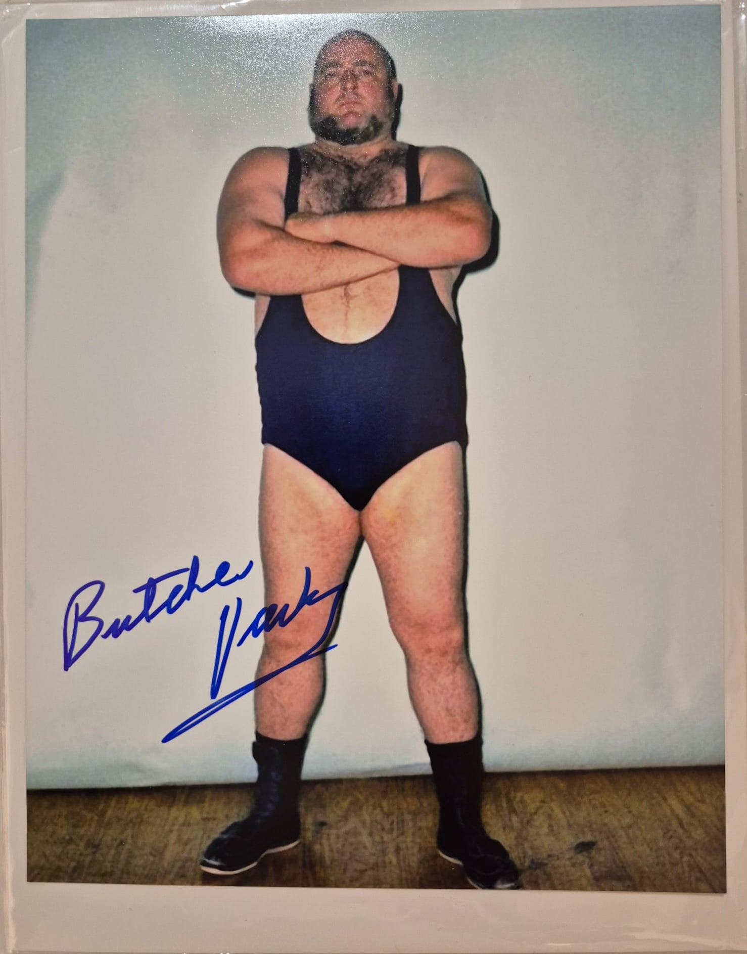 Butcher Paul Vachon Signed WWF 8x10 Photo Autograph (Deceased Legend)