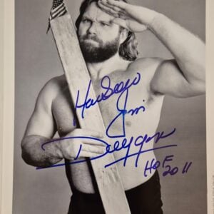 "Hacksaw" Jim Duggan Signed WWF 8x10 Photo Autograph