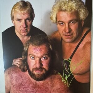 Ken Patera Signed WWF 8x10 Photo Autograph (pictured with Bobby Heenan & John Studd)
