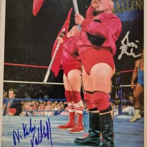 Nikolai Volkoff & Boris Zhukov Signed WWF "The Bolsheviks" 8x10 Photo Autograph (Deceased Legend)