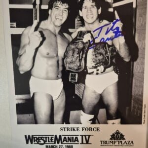 Tito Santana Signed WWF 8x10 Photo Autograph (Strike Force)
