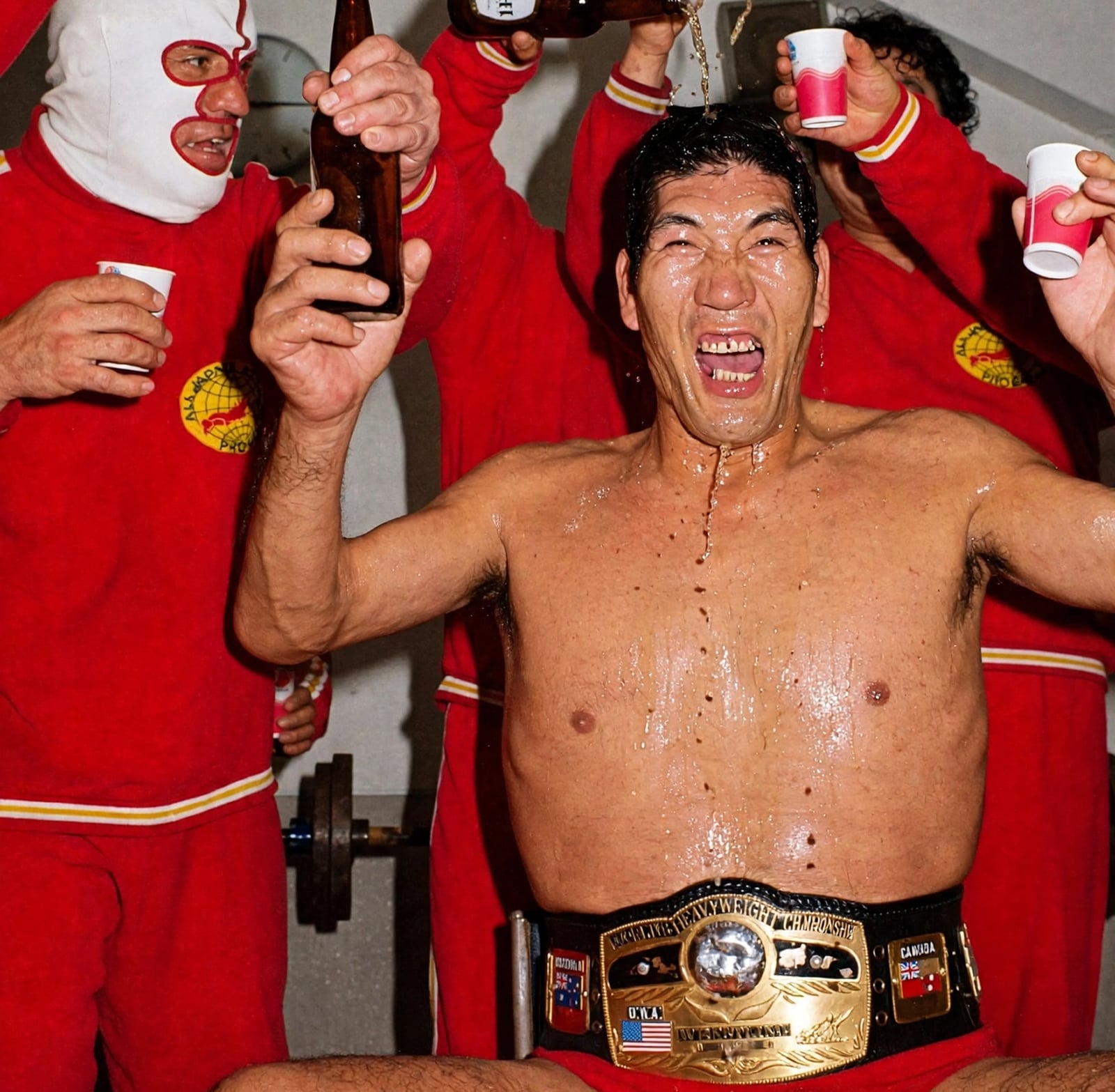 Giant Baba's Hidden Illness: The Secret He Took to His Grave Shohei Baba (Giant Baba) celebrates after defeating Jack Brisco for the NWA World Heavyweight Championship in Kagoshima, December 1974.